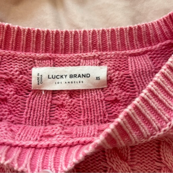 Lucky Brand cropped pink sweater - Picture 6 of 8